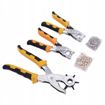 НАБОР Leathercraft 128 деталей: пробойник для кожи + люверсы.