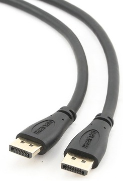 ADAPTER Z KABLEM DISPLAY PORT - HDMI HD39 CZARNY 1,8 METRA POZŁACANY