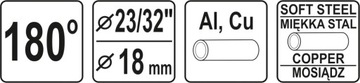 ТРУБОГИБОЧНЫЙ СТАНОК 18ММ 0-180 ГРАДУСОВ YATO