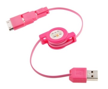 Ładowarka usb kabel 3w1 micro USB iPh4 4G (3890)