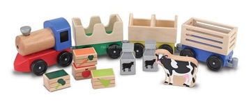 DREWNIANY POCIĄG Z TOWARAMI 11 EL MELISSA AND DOUG