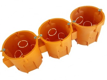 Коробка скрытого монтажа глубиной Ø60, крепится винтами, оранжевый PK60 lux