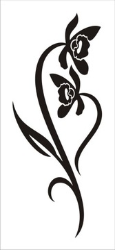 Naklejka na ścianę motyle kwiaty dekor Ornament 59