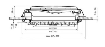 Оконное стекло Dometic Midi Heki 50х70 белое