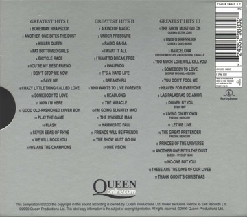 ПЛАТИНОВАЯ КОРОБКА QUEEN GREATEST HITS — УНИКАЛЬНЫЕ 3 КОМПАКТ-ДИСКА