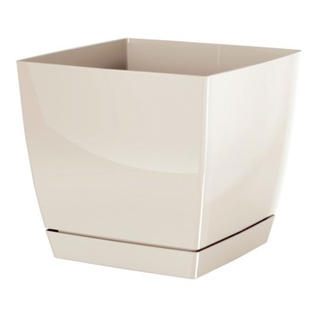 Doniczka w POŁYSKU z podstawką 13,5x h12cm Osłonka