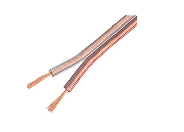 CABLETECH PRZEWÓD KABEL GŁOŚNIKOWY CCA 2 x 0.75mm2 - ( Transparentny ) -