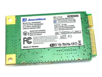Atheros Karta sieciowa WIFI miniPCIe 54Mb AR5BXB61