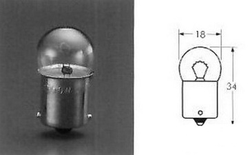 ŻARÓWKA KIERUNKOWSKAZU BA15S 12V 10W PRZEZROCZYSTA