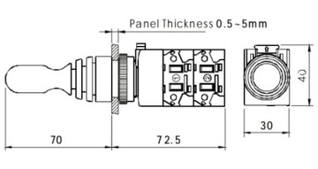 Джойстик LAS0-K-40C41 - 4 устойчивых положения