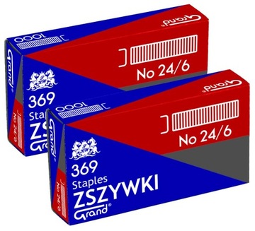 Zszywki biurowe GRAND 369 No 24/6 * 2 x 1000 szt *