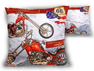 PODUSZKA Z WYPEŁNIENIEM CHOPPER MOTOR DEKORACYJNA