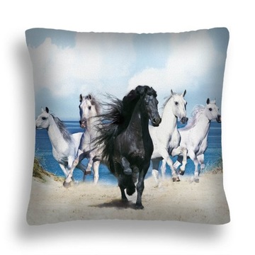PODUSZKA 40x40 konie 05 poszewka +wkład Mustang