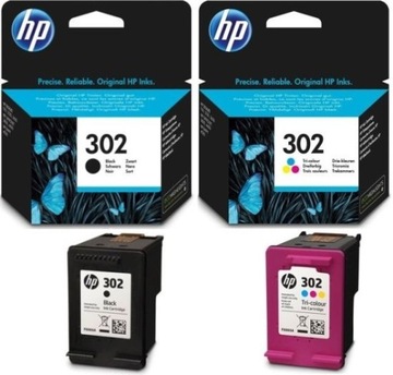 КОМПЛЕКТ HP 302 ЧЕРНЫЙ F6U66AE + ЦВЕТ F6U65AE