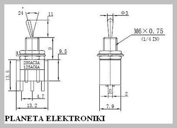 Переключатель МТС 102 3pin 2pos МАЛЫЙ 10шт (1127)