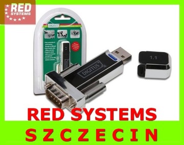 Адаптер RED Digitus USB RS232 COM Serial WIN 10