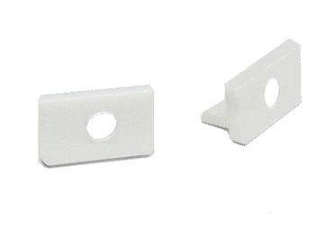 ZAŚLEPKA ZATYCZKA ZAKOŃCZENIE LISTWY LED 16x12mm BIAŁA Z OTWOREM