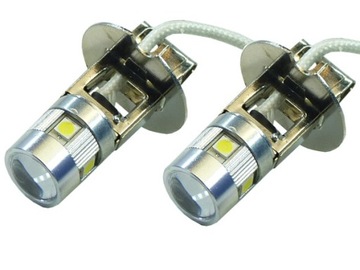 Zestaw żarówka H3 LED 6 x 5730 dzienne DRL halogen 12V 24V