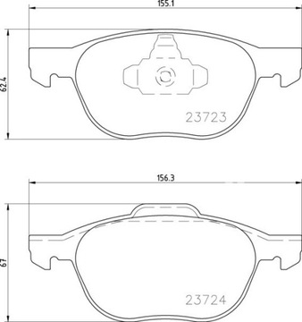 TEXTAR klocki FORD Focus II mk2 mk3 Volvo S40 V50