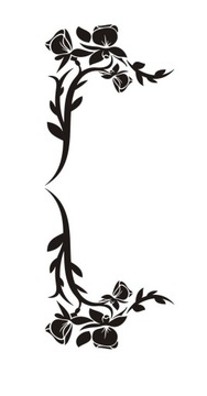 Naklejka na ścianę motyle kwiaty dekor Ornament 53