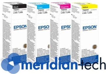 4 ОРИГИНАЛЬНЫХ ЧЕРНИЛА EPSON T6641 T6642 T6643 T6644 CMYK