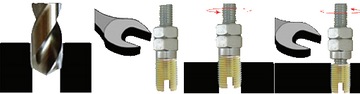 Резьбовая вставная втулка M12 x 1,75, обрыв резьбы