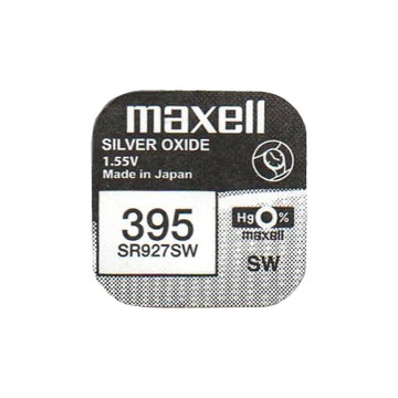 Серебристый аккумулятор Maxell 395/SR927SW/399/SR57/AG7 (1 шт.)