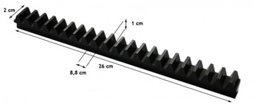 Listwa zębata plastikowa M4 Wiśniowski 26 cm