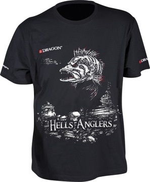 Koszulka Dragon Hells Anglers Okoń L czarna