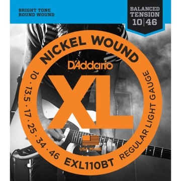 D'Addario EXL110BT 10-46 сбалансированное натяжение 5 КУБИКОВ