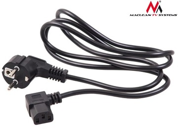 KABEL KĄTOWY PRZEWÓD ZASILAJĄCY DO KOMPUTERA MONITORA MACLEAN MCTV-802 1,5m