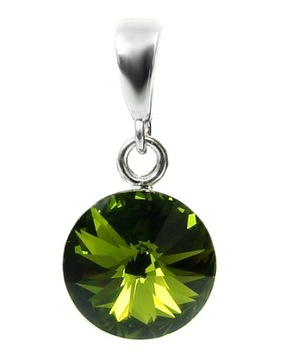 ARSYLION zawieszka z kryształkiem Olivine rivoli