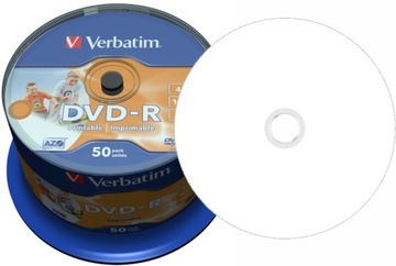 VERBATIM DVD-R 4,7GB PRINTABLE cake 100 DO NADRUKU