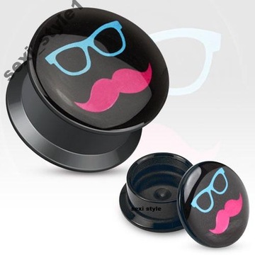 TUNELE PLUGI TUNEL PLUG GWINT WEW. MOUSTACHE 18 mm