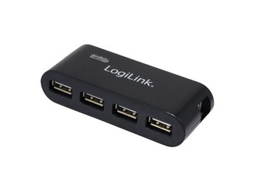 Hub USB2 x4 aktywny LogiLink UA0085 czarny