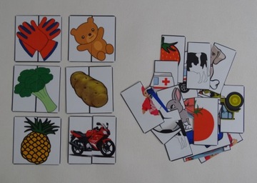 PUZZLE 2 DWU ELEMENTOWE dla dzieci laminowane
