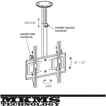 LCD/LED/PLASMA 23-50 400x400 потолочный держатель МКМС