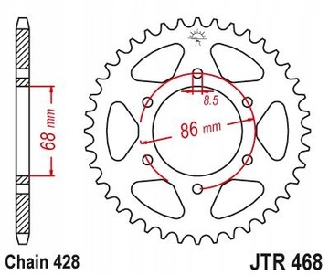 Комплект цепного привода сепаратора Kawasaki BN125