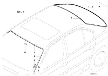 BMW OE 51318125887 TĚSNĚNÍ OKNO