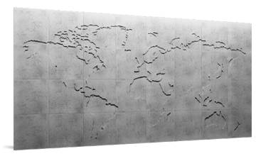 Panel dekoracyjny Mapa beton Map Of The World