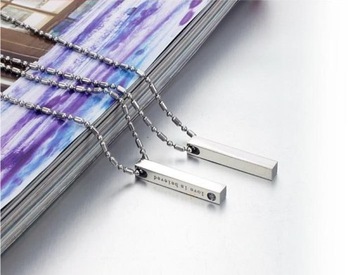 ПЛАСТИНОЧНЫЕ КУЛОНЫ ДЛЯ ВЛЮБЛЕННОЙ ПАРЫ, СТАЛЬ + ЦЕПЬ