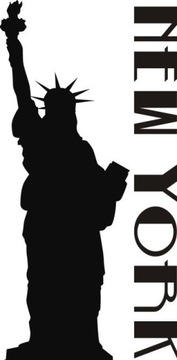 Napis na ścianę naklejka USA New York Statua - 145
