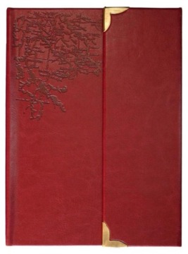 Блокнот A5 из экокожи с магнитом бордовый