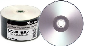 Ritek TraxData CD-R Printable Perła silver szt 50