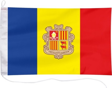 Flaga Andory Bandera Jachtowa Andora 30x20cm