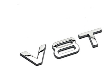 Audi V8T ZNACZEK EMBLEMAT S-LINE CHROMOWANY HIT