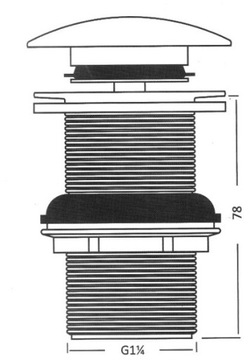 Слив для умывальника ClikClak без перелива 5/4