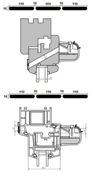 Акустический оконный воздухоотводчик VT 901 ТЕМНО-КОРИЧНЕВЫЙ