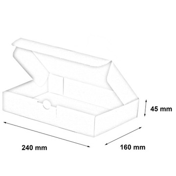 ПОЧТОВАЯ КОРОБКА 240х160х45 мм КАРТОН 100 шт.