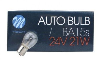 Лампа M-TECH BA15S 24 В/21 Вт S25 CLEAR Z914